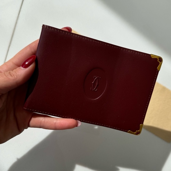 Must De Cartier Burgundy Leather Wallet - Picture 8 of 11